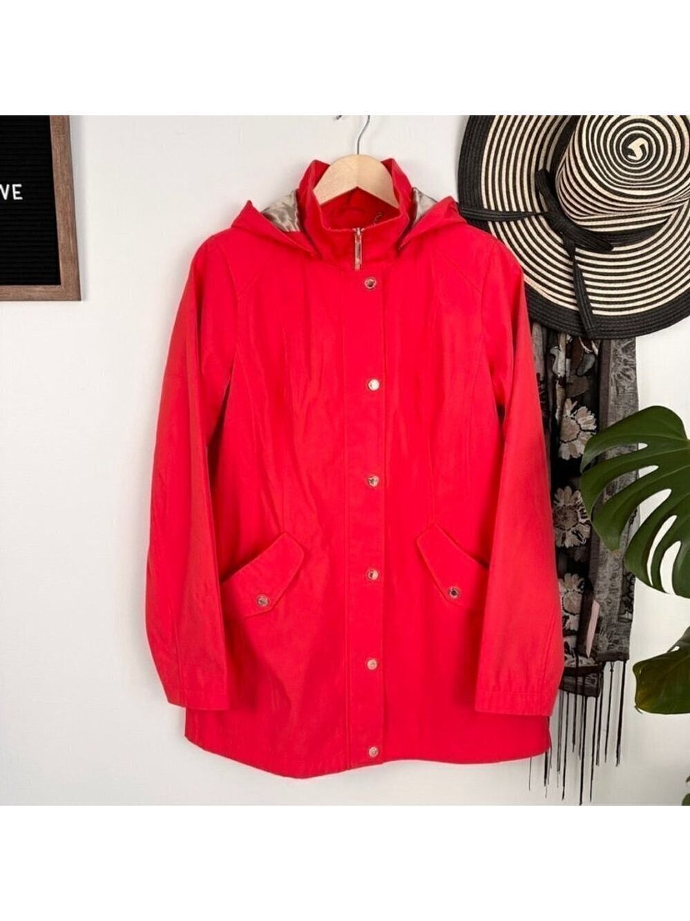 Women's Softshell Jacket Dennis Basso Coral Size XS Oversized New NWT - Picture 2 of 12